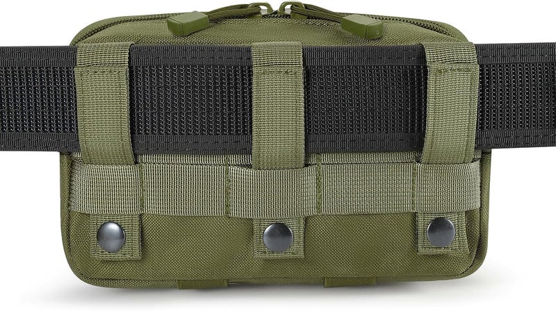 FRTKK Tactical Molle Admin Pouch Utility Laser Cut EDC Tool Pouch Bag Horizontal Modular Pouches Include US Flag Patch and Keychain - Image 5